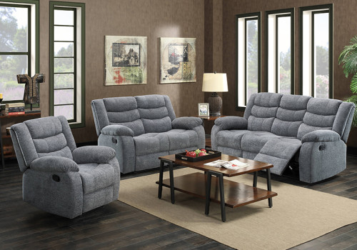 Comfortable Fabric Recliner Sofa Set For Living Room