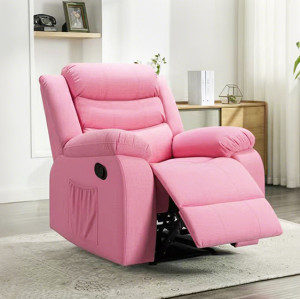 Stable Wooden Frame Kid Recliner Chair with Slow-Recovery Sponge