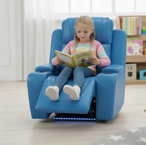 Breathable Air Leather Kid Recliner with Durable Sponge  for Living Room