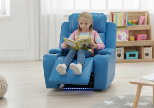 Breathable Air Leather Kid Recliner with Durable Sponge  for Living Room