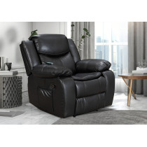 Air Leather Manual Motion Recliner Chair for Sale With Massage and Heating