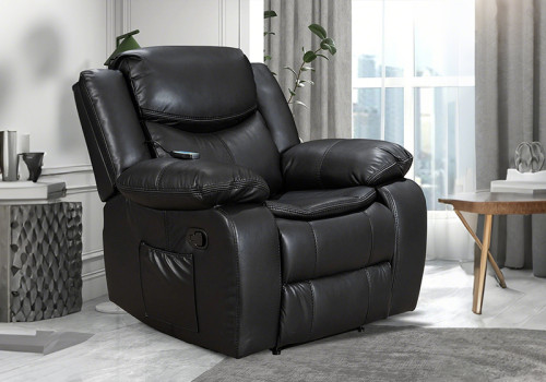 Air Leather Manual Motion Recliner Chair for Sale With Massage and Heating