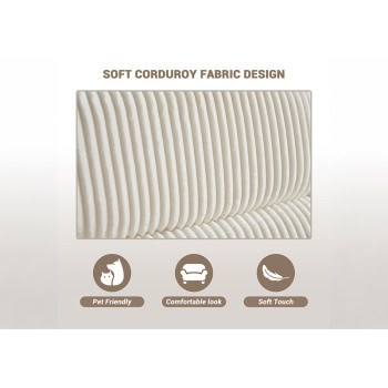 Fabric Recliner Chair with High Resilience Sponge Breathable for Nursery Room