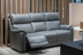 Real Leather Recliner Sofa with Energy Efficient Motor for Apartment Living