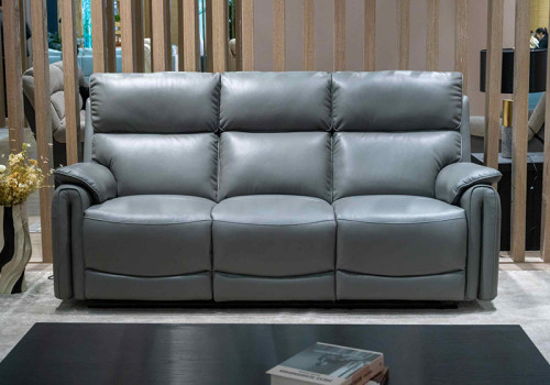 Real Leather Recliner Sofa with Energy Efficient Motor for Apartment Living