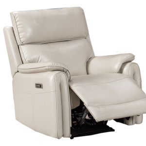 Real Leather Recliner Sofa with Energy Efficient Motor for Apartment Living