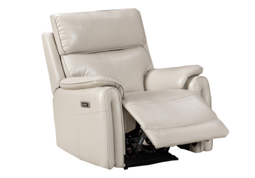Real Leather Recliner Sofa with Energy Efficient Motor for Apartment Living