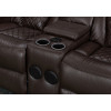 Genuine Leather Power Reclining Sofas with Bluetooth Speaker and Cup Holder
