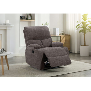 Comfortable Manual Recliner with Cup Holder