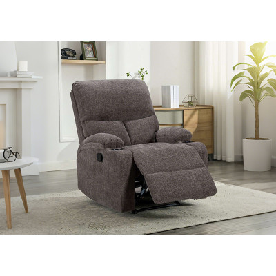 Comfortable Manual Recliner with Cup Holder