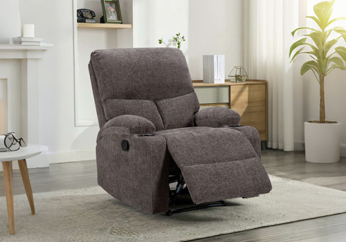 Comfortable Manual Recliner with Cup Holder