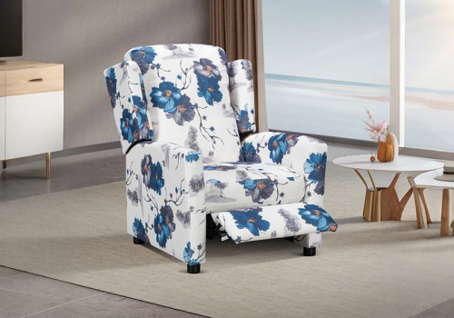 Soft Reclining Chair with Comfortable Floral Fabric