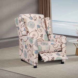 Soft Reclining Chair with Comfortable Floral Fabric