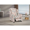Soft Reclining Chair with Comfortable Floral Fabric