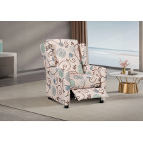 Soft Reclining Chair with Comfortable Floral Fabric