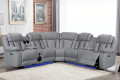 Sectional Recliner Sofa with Bluetooth speakers and Massage and Heating