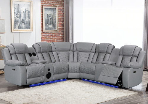 Sectional Recliner Sofa with Bluetooth speakers and Massage and Heating