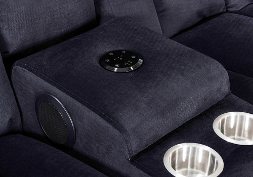 Sectional Recliner Sofa Set with Bluetooth and Cup holder for Living Room