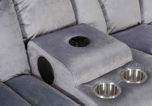 Sectional Recliner Sofa Set with Bluetooth and Cup holder for Living Room