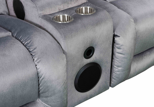 Sectional Recliner Sofa Set with Bluetooth and Cup holder for Living Room