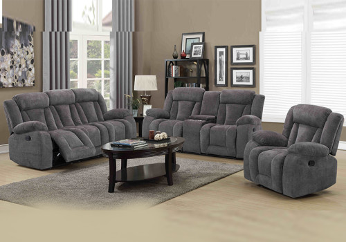 Sectional Recliner Sofa Set with Bluetooth and Cup holder for Living Room
