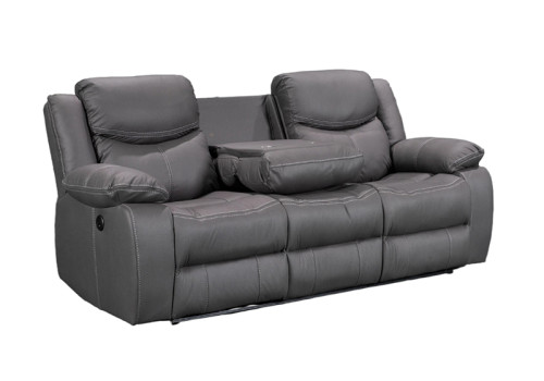 Electric 3-Seater Recliner Sofa with Backlit Switches and USB Ports