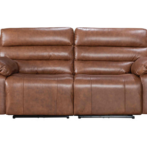 Electric Genuine Leather 2-Seater Sofa with USB and Type-C Charging Ports