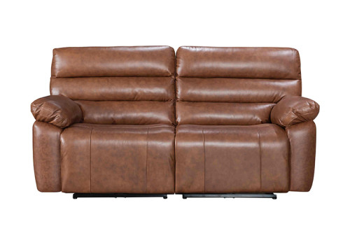 Electric Genuine Leather 2-Seater Sofa with USB and Type-C Charging Ports