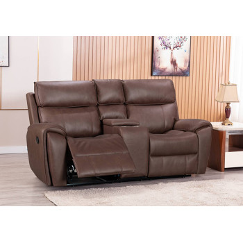Two Seater Recliner Sofa With Storage and Cup Holder For Small Living Room