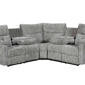 Sectional Recliner Sofa with Wireless Charging for Living Room