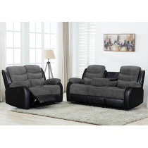 Comfortable Manual Recliner Sofa Set  With Drop Down Table for Living Room