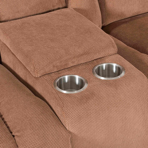 Manual Sectional Recliner Sofa Set with Cup holders for Living Room