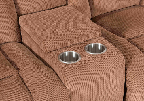 Manual Sectional Recliner Sofa Set with Cup holders for Living Room