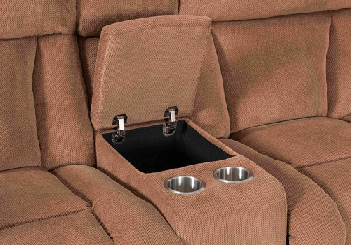 Manual Sectional Recliner Sofa Set with Cup holders for Living Room