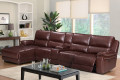 Manual Sectional Recliner Sofa Set with Cup holders Chaise for Living Room