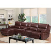 Manual Sectional Recliner Sofa Set with Cup holders Chaise for Living Room