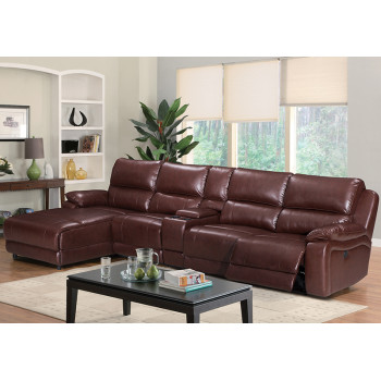 Manual Sectional Recliner Sofa Set with Cup holders Chaise for Living Room