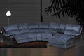 Manual Sectional Recliner Sofa Set with Cup holders Chaise for Living Room