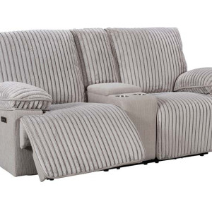 Two Seater Recliner Sofa With Storage and Cup Holder For Small Living Room