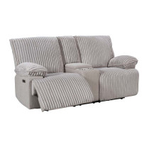Two Seater Recliner Sofa With Storage and Cup Holder For Small Living Room