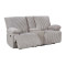 Two Seater Recliner Sofa With Storage and Cup Holder For Small Living Room