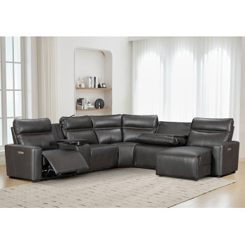 Spacious and Comfortable Recliner  Sectional with Storage Chaise