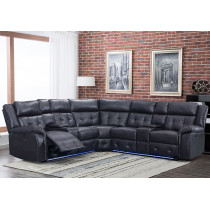 Comfortable Recliner Sofa Set With Cup Holder and LED Light for Living Room