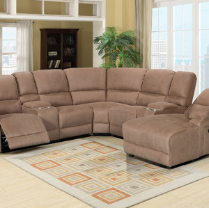 Comfortable Recliner Sofa Set With Cup Holder  and Reading Light for Living Room