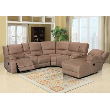 Comfortable Recliner Sofa Set With Cup Holder  and Reading Light for Living Room