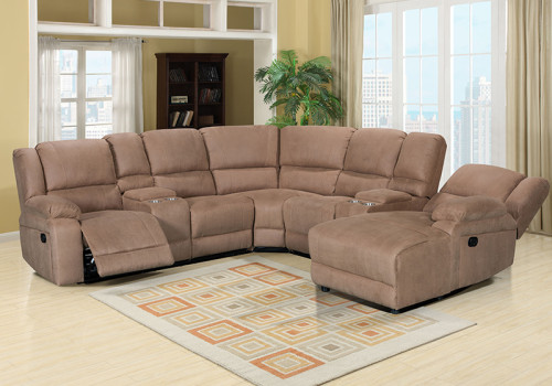 Comfortable Recliner Sofa Set With Cup Holder  and Reading Light for Living Room