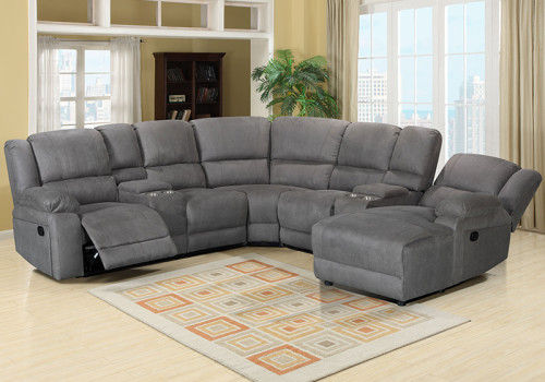 Comfortable Recliner Sofa Set With Cup Holder  and Reading Light for Living Room