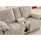 Crodury Fabric Recliner Set 3+2+1 with Built-In Bluetooth & Ambient Lighting