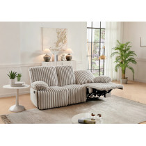 Three Seater Recliner Sofa Set,Crodury Fabric Recliner with Bluetooth Audio & USB Port