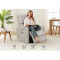 Glider Swivel Recliner With USB Port Breathable PU Leather